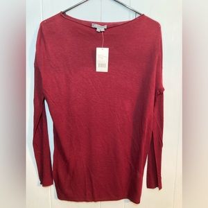 New women’s XS Vince burgundy thin sheer long sleeve